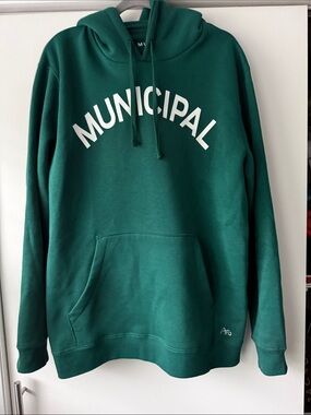 Municipal Origin  Green Hoodie XL aria logo